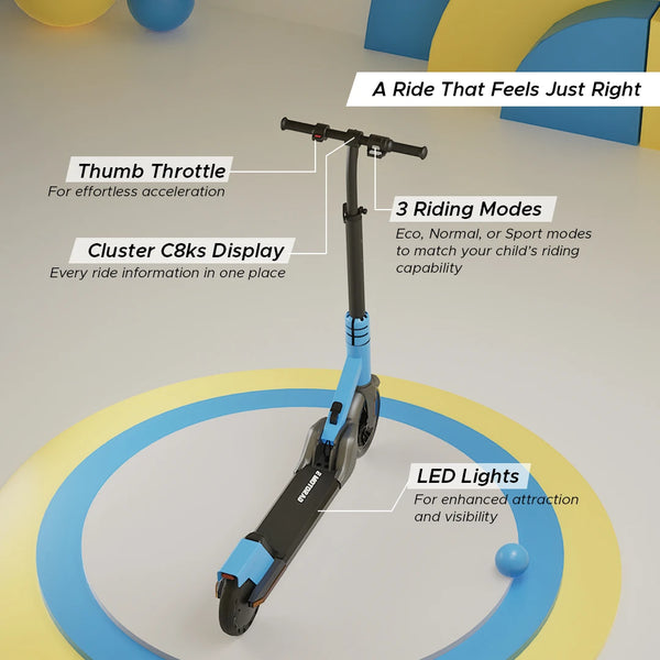 EMotorad Formula Fun Lil E Junior Ride on Scooter - Blue