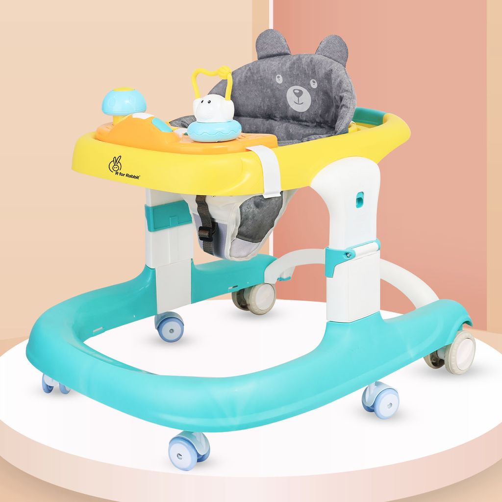 R for Rabbit Baby Walker Little Feet Sportz - Green Yellow
