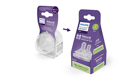 Philips Avent Natural Response Slow Flow Teat Flow 2 – 0M+ Pack of 2