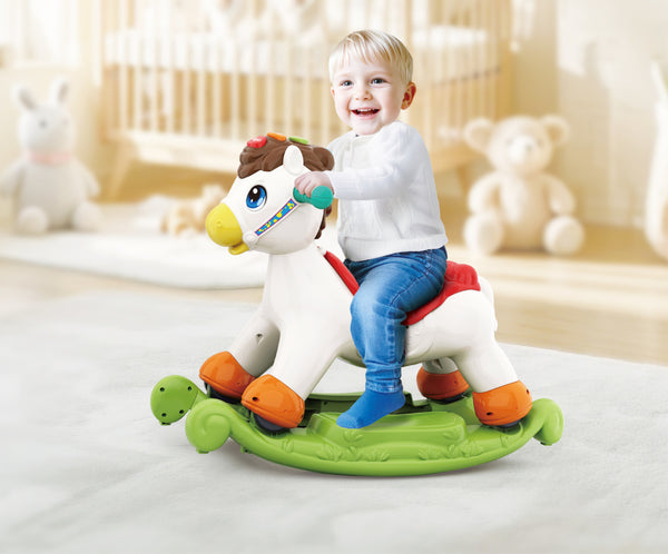 Hola 2-in-1 Rocking & Riding Pony 18M+ White