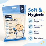 Hopop Disposable Baby Bibs Standard Size Multicolour