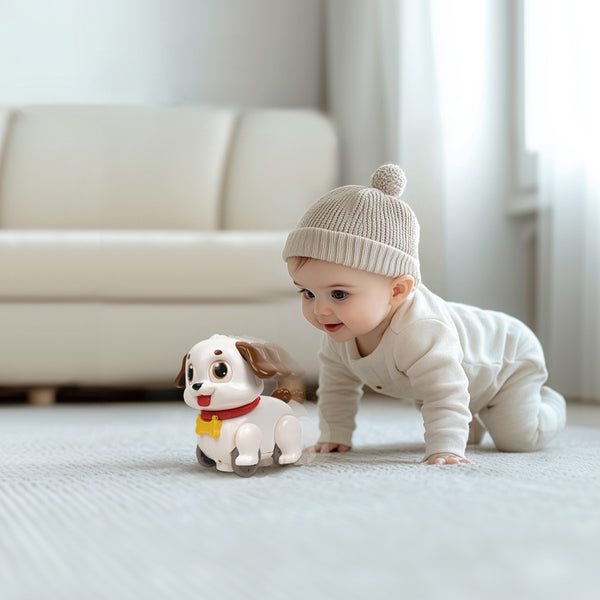 HOLA HE9977 Crawl & Pull Along Learning Puppy – Musical Activity Toy