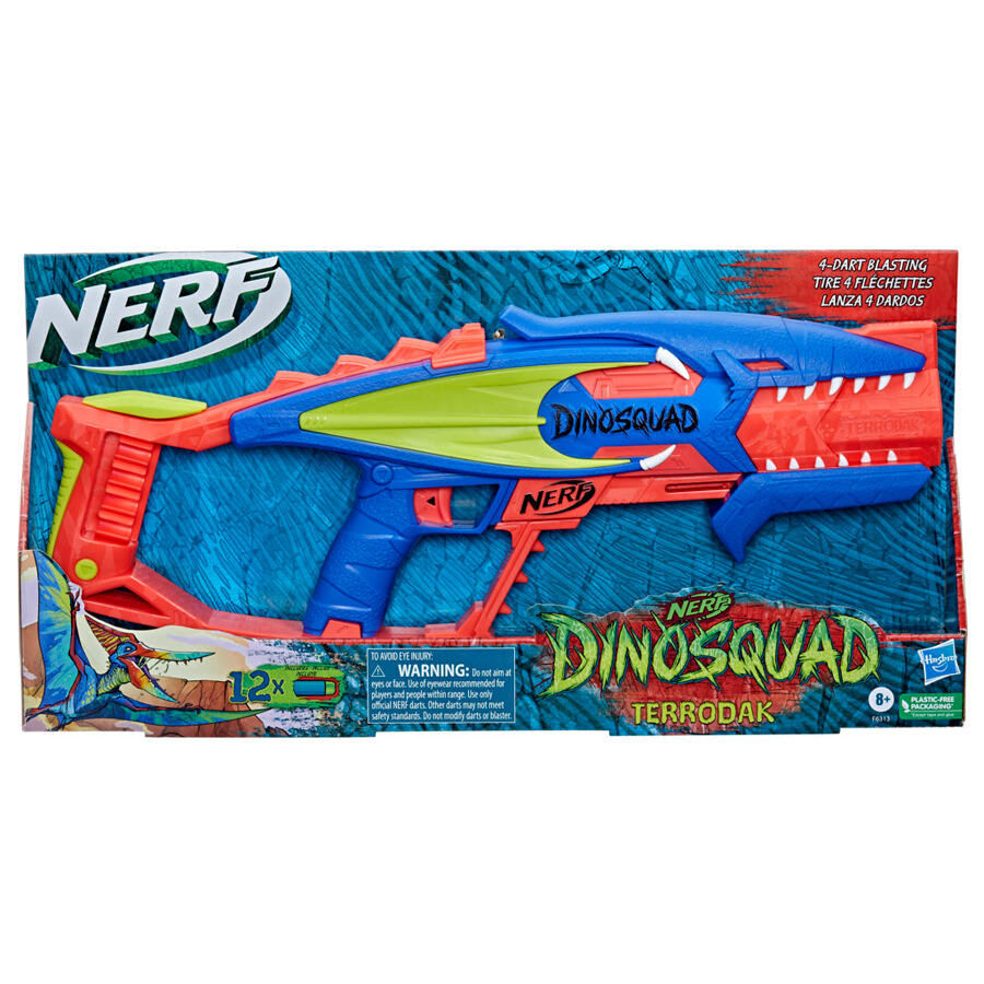 Nerf DinoSquad Terrodak 4-Dart Blaster 8Y+ – Multicolor