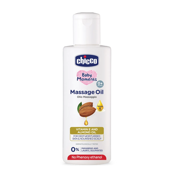 Chicco Baby Moments Virgin Coconut Massage Oil 200ml – Clear