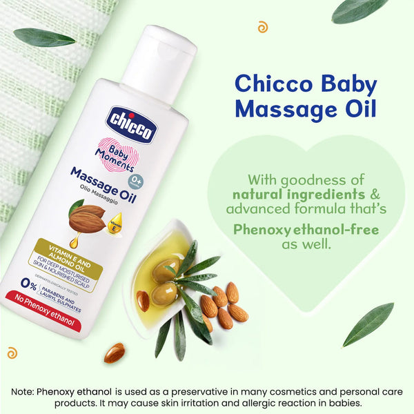 Chicco Baby Moments Virgin Coconut Massage Oil 200ml – Clear