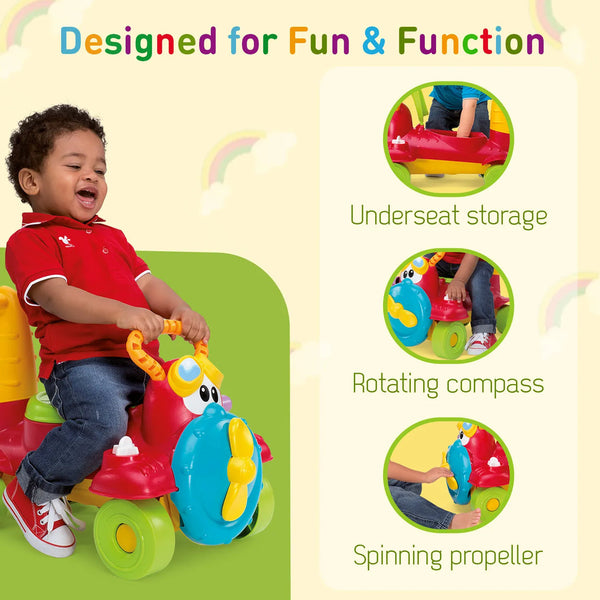 Chicco Charlie Sky-Rider 2-in-1 Walker & Sit ’n’ Ride 12M+ – Multicolour