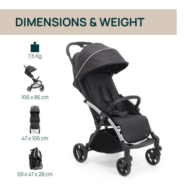 Chicco Goody XPlus Baby Stroller 0M+ – Ebony