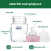 Chicco Well-Being Glass Feeding Bottle 120ml Slow Flow 0M+ – Pink
