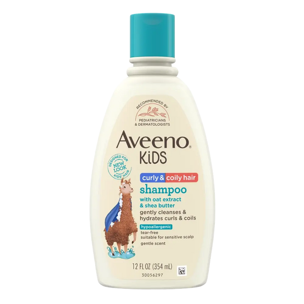 Aveeno Kids Curly Hair Shampoo With Oat Extract & Shea Butter - 354Ml
