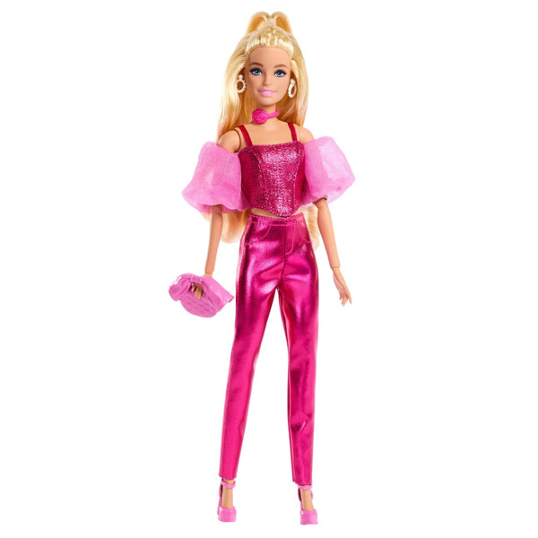 Barbie Deluxe Style Fashion Doll #5 in Metallic Pink Outfit With Corset Top