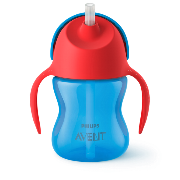 Philips Avent Bendy Twin Handle Straw Cup 200 ml – Blue | 9M+