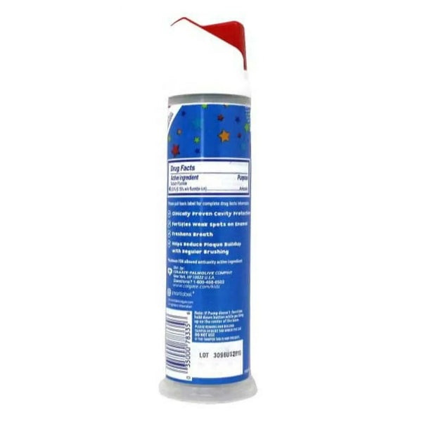 Colgate Kids Toothpaste Pump, Maximum Cavity Protection, Mild Bubble Fruit Flavour, (124g)