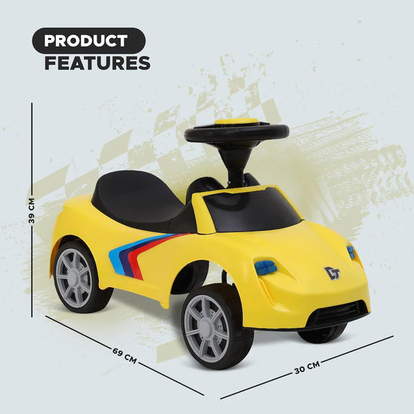 Dash F1 Stylish Ride on Car with Music - Yellow