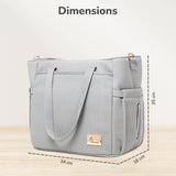 R for Rabbit Diaper Bag Caramello Tote Grey