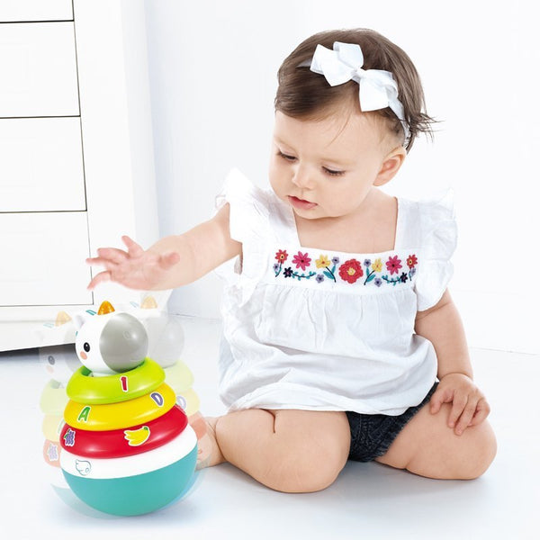 Hola Roly Poly Unicorn 3-in-1 Stacking Toy Rocker & Rattle 11 x 11 x 17 cm Multicolor