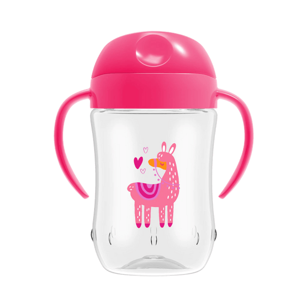 Dr Browns Soft-Spout Toddler Cup With Handless - Pink Llama Deco