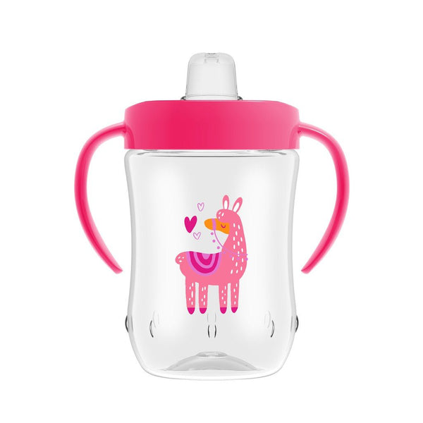 Dr Browns Soft-Spout Toddler Cup With Handless - Pink Llama Deco