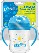 Dr Browns 6 Oz/180 Ml Soft Spout Transition Cup With Handle Blue