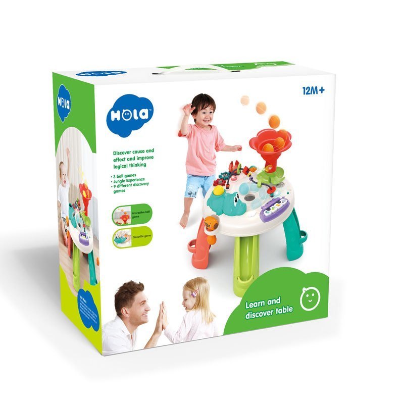 Hola Learn & Discover Interactive Activity Table 12M+ Multicolor