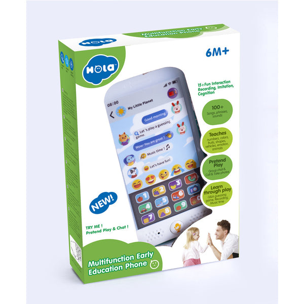 Hola Mini Rattle with Music & Light 3M+ Chick Multicolor
