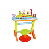 Hola Little Learners 37-Key Electronic Piano Keyboard & Stool Set 3Y+ Multicolor
