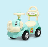 Playgro Elephant Calf Rider 23.3 × 10.5 × 18.5 Inch – Mint Blue & Ivory