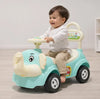 Playgro Elephant Calf Rider 23.3 × 10.5 × 18.5 Inch – Mint Blue & Ivory