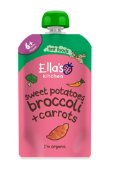 Ella’s Kitchen Organic Sweet Potatoes, Broccoli & Carrots Baby Puree Pouch – 6+ Months, 120g