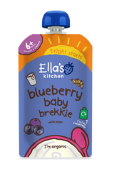 Ella’s Kitchen Organic Blueberry & Pear Baby Brekkie Super Smooth Puree – 6+ Months, 100g