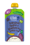 Ella’s Kitchen Organic Banana, Apple & Blueberry Baby Rice Pouch – 6+ Months, 120g