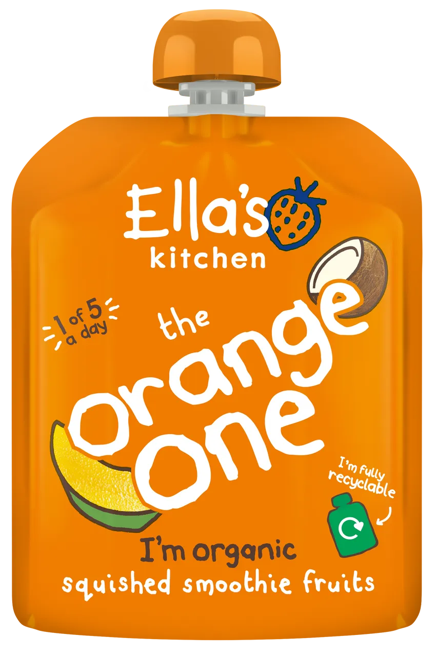 Ella’s Kitchen Organic The Orange One Fruit Smoothie Pouch – 6+ Months, 90g