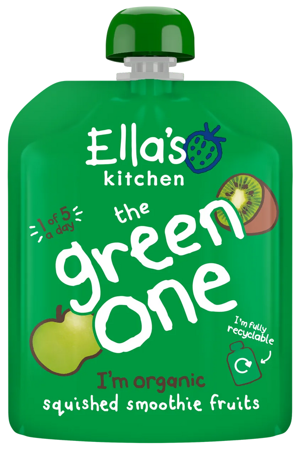 Ella’s Kitchen Organic The Green One Fruit Smoothie Pouch – 6+ Months, 90g