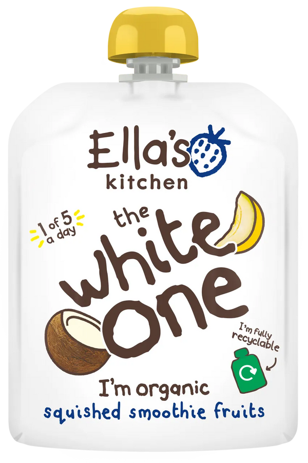 Ella’s Kitchen Organic The White One Fruit Smoothie Pouch – 6+ Months, 90g