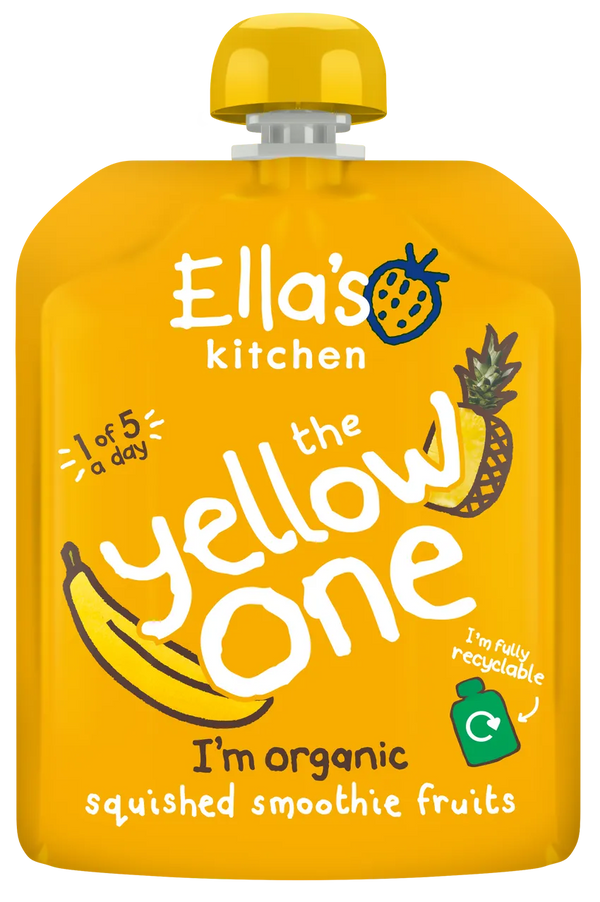 Ella’s Kitchen Organic The Yellow One Fruit Smoothie Pouch – 6+ Months, 90g
