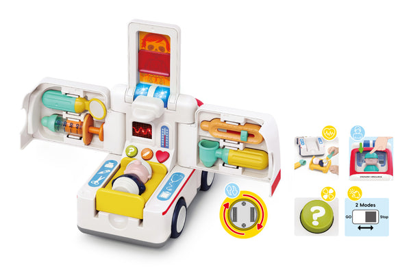 Hola Toy Ambulance with Lights & Sounds 20 x 11 x 15 cm Multicolor