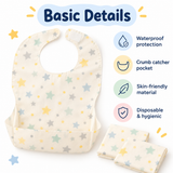 Hopop Disposable Baby Bibs Standard Size Multicolour