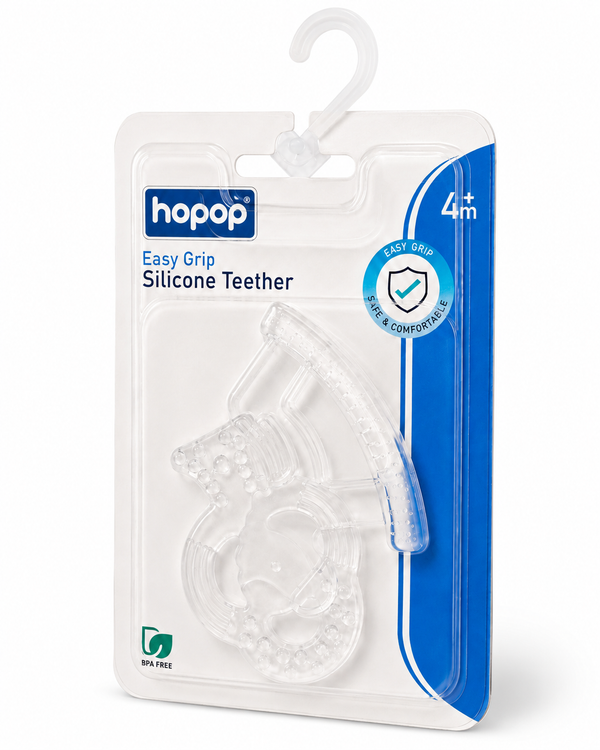 Hopop Easy Grip Silicone Teether for Teething Gums One Size – Assorted