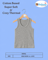 Babiano Cotton-Based Thermal Sleeveless Vest - Grey