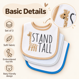 Hudson Baby Soft Bib Set Pack of 3 Standard Size Assorted Designs