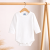 Hopop Baby Cotton Round Neck Full Sleeve Romper Pack of 1 - White
