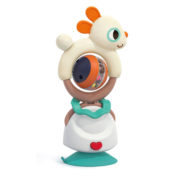 Hola 2-in-1 High Chair Toy & Baby Rattle Rabbit 22 x 12.3 x 10.5 cm Multicolor