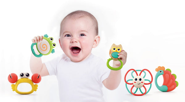 HOLA Peacock Rattle Sensory & Early Learning Toy 3M+ Multicolor