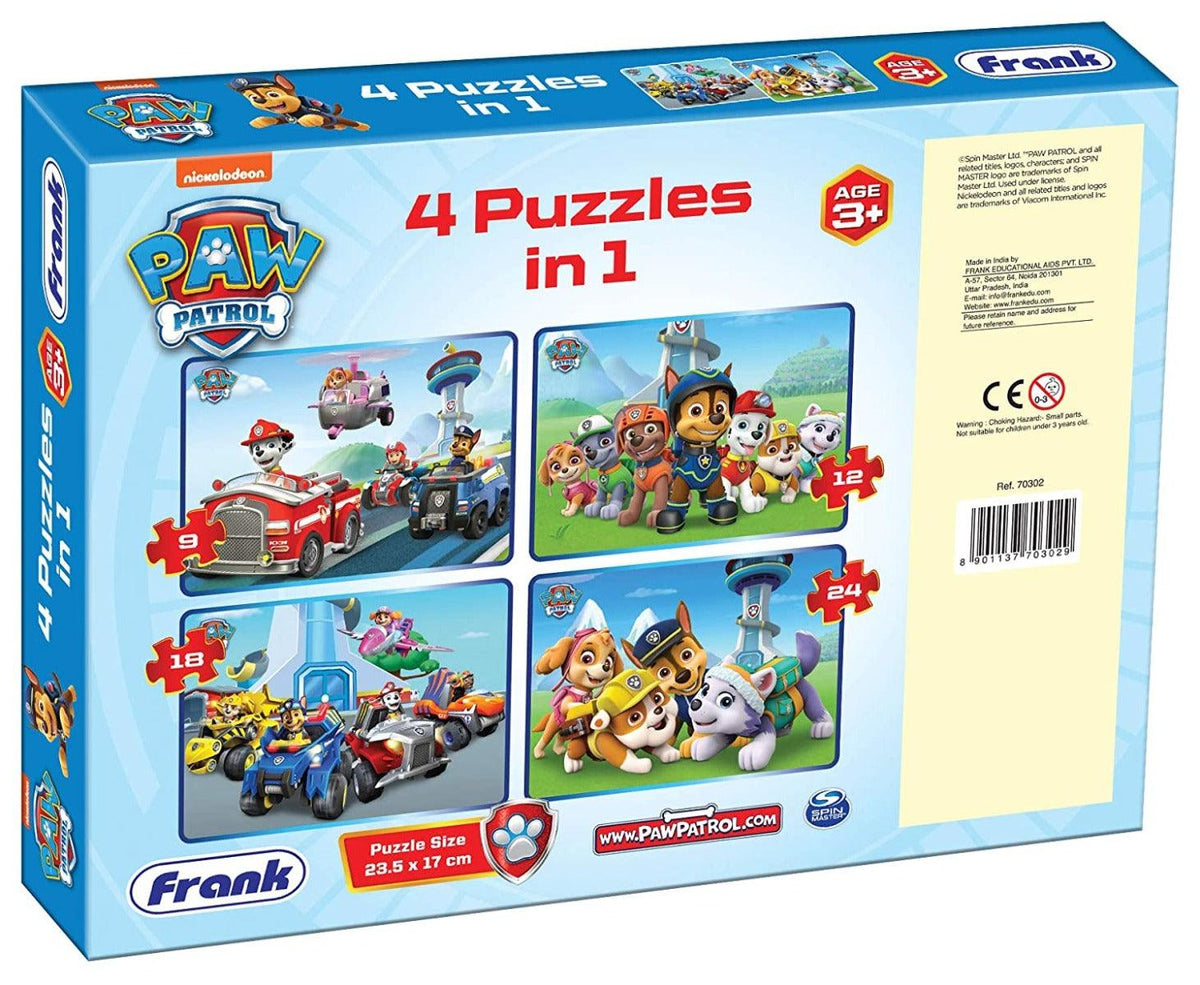 Frank Paw Patrol Jigsaw 4 Puzzle In 1 3Y+