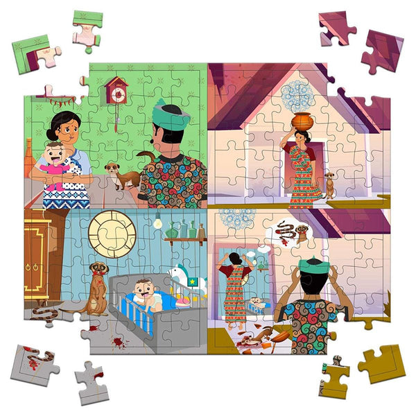 Funskool Traditional Indian Story Series - The Loyal Mongoose Puzzle