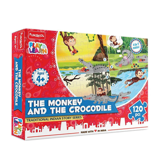 Funskool Traditional Indian Story Series - The Monkey And The Crocodile Puzzle