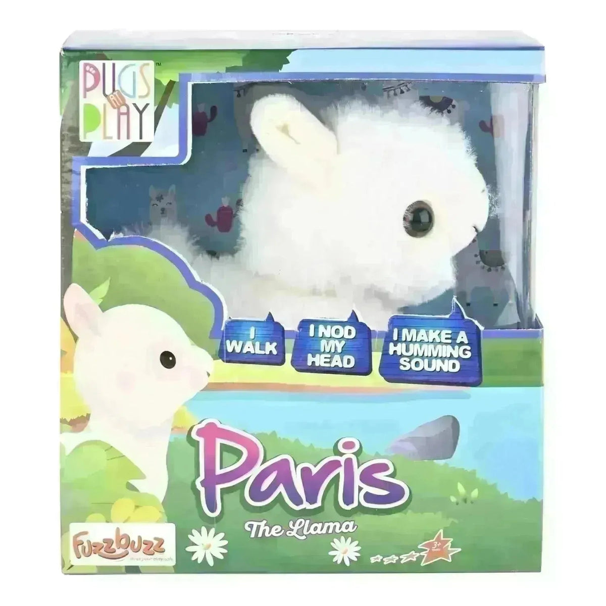 Fuzzbuzz Pugs At Play Paris The Llama One Size Multicolour