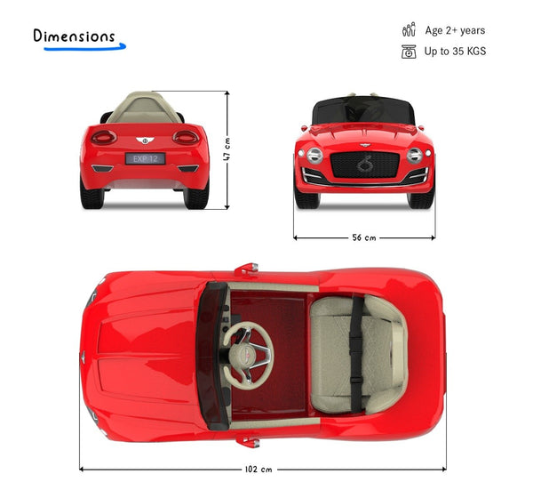 EMotorad Formula Fun BENTLEY EXP12 Ride-On Car - Red