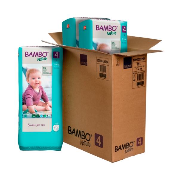 Bambo Nature Skin Friendly Tape Diapers - Large (7-14 kgs) - Pack of 3 (Monthly Pack)