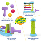 Giggles Bash & Pop Slide Tower-Hammer & Ball Toy 18M+ – Multicolor