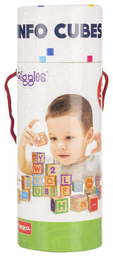 Giggles Info Cubes Learning Blocks 26-Piece 3Y+ – Multicolor